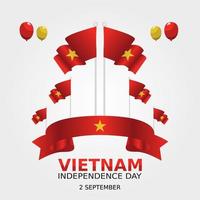vietnam självständighetsdagen vektor lllustration