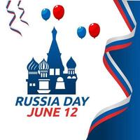 glad Rysslands dag vektorillustration vektor