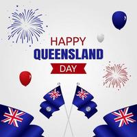 Happy Queensland Day Vektorillustration vektor