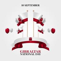 gibraltar nationaldag vektor lllustration