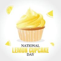 nationella citron cupcake dag vektor design