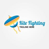 kite fighter logotyp vektor lllustration