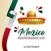 Mexikos självständighetsdag vektorillustration vektor