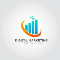 Logo-Design-Vektor für digitales Marketing. geeignet für Ihr Firmenlogo vektor