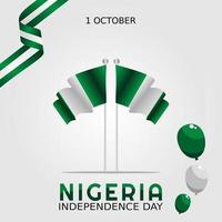Nigerias självständighetsdag vektorillustration vektor