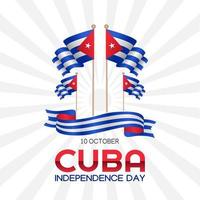 Kuba-Unabhängigkeitstag-Vektorillustration vektor