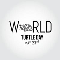 världen sköldpadda dag vektor lllustration