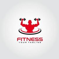 fitness logotyp design vektor. lämplig för ditt företags logotyp vektor