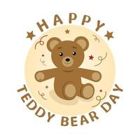 glücklicher Teddybär-Tagesvektor lllustration vektor