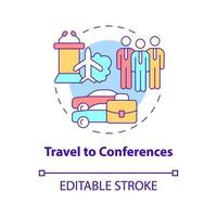 reisen zu konferenzen konzept symbol vektor