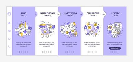 färdigheter hos framgångsrik grossist onboarding vektor mall