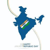 Happy Republic Day 26. Januar Social Media Post vektor