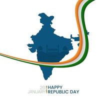 Happy Republic Day 26. Januar Social Media Post vektor