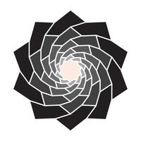 svart ros logotyp formgivningsmall vektor