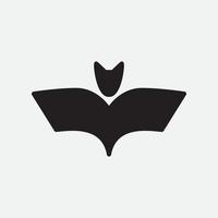 enkel ikon bat barn logotyp design vektor