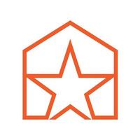 star home oder beliebtes immobilienlogodesign vektor