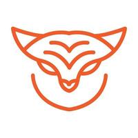 Tiger oder Katze Kopf orange Linien Logo Design Vektor Icon Symbol Illustration