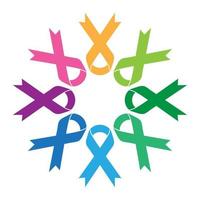 Designvorlage für das Logo der Krebsstiftung vektor