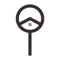 Haus des Lollipop-Logos, Vektorsymbol, Symbol, Illustration, Design vektor