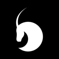 geometrisches pferd mit horn logo symbol symbol vektorgrafik design illustration idee kreativ vektor