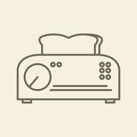 Toaster moderne Linien Logo Design Vektor Icon Symbol Illustration