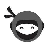 huvud ninja barn logotyp vektor design