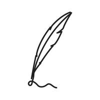 Linie Feder alt wie Bleistift altes Logo Vektor Symbol Symbol Illustration Design