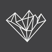 Vorlage für das Design des Bergdiamant-Logos vektor