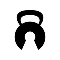 gym fitness barbel lock logo designidéer vektor