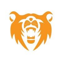 Tier Tigerkopf Gesicht brüllen modernes Logo-Design vektor