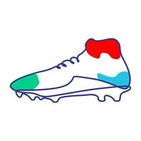 Linien Kunst abstrakte Schuhe Fußball-Logo-Design-Vektor-Symbol-Symbol-Illustration vektor
