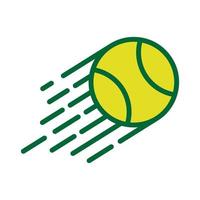 Linie bunt Tennisball Fliege Logo Symbol Symbol Vektorgrafik Design Illustration Idee kreativ vektor