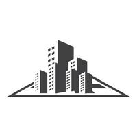 Schach-Immobilien-Logo-Design-Vorlage vektor