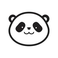 söt sötnos huvud panda kid logotyp symbol ikon vektor grafisk design illustration idé kreativ