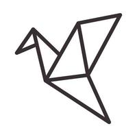 Linien Origami Vogel fliegen einfaches Logo Symbol Vektor Icon Illustration Design