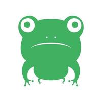 niedliches Frosch-Sprung-Cartoon-Logo-Design modern vektor