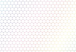 Abstrakt färgglada hexagoner sömlösa mönster på vit bakgrund och konsistens. vektor