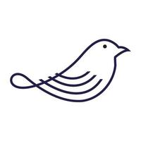 niedliche linie kunst moderne kleine vogel logo design vektorgrafik symbol symbol illustration kreative idee vektor