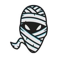 aliens kopf als mumie logo symbol vektor symbol illustration design