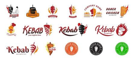 Shawarma-Logo für Restaurants und Märkte. vektor