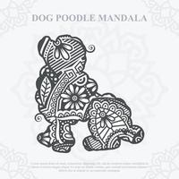 Hundepudel-Mandala. SVG im Boho-Stil vektor