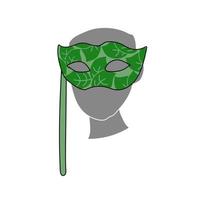 Greenwashing, Konzept, eine Maske aus umweltfreundlichen Symbolen, um die wahren Technologien zu verbergen vektor