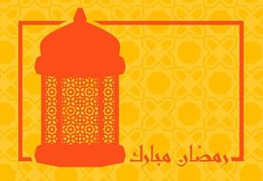 ramadan mubarak illustration mit arabischer kalligrafie und laternenverzierungen. Vektorvorlage für Grußkarten, Poster, Einladungen. Vektor-Illustration. vektor