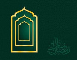 luxus islamische hintergrundillustration. Ramadan Mubarak Grußkarte, Poster, Banner, Tapetendesign. vektorillustration für den islamischen heiligen monat vektor