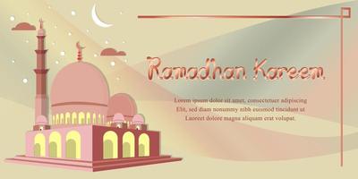ramadan kareem illustration mall bakgrund banner vektor
