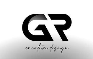 gr-Brief-Logo-Design mit elegantem minimalistischem Look.gr-Icon-Vektor mit kreativem Design moderner Look. vektor