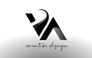 va-brief-logo-design mit elegantem minimalistischem look.va-ikonenvektor mit kreativem design modernem look. vektor