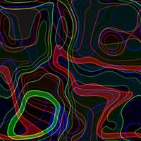 nahtlose funky Retro-Neon-Swirly-Linien vektor