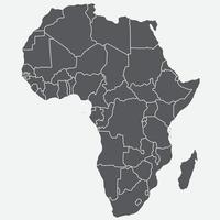 doodle frihandsteckning av Afrika karta. vektor