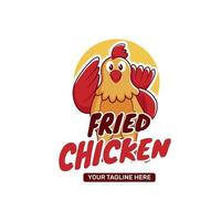 friterad kyckling logotyp för restaurangverksamhet vektor